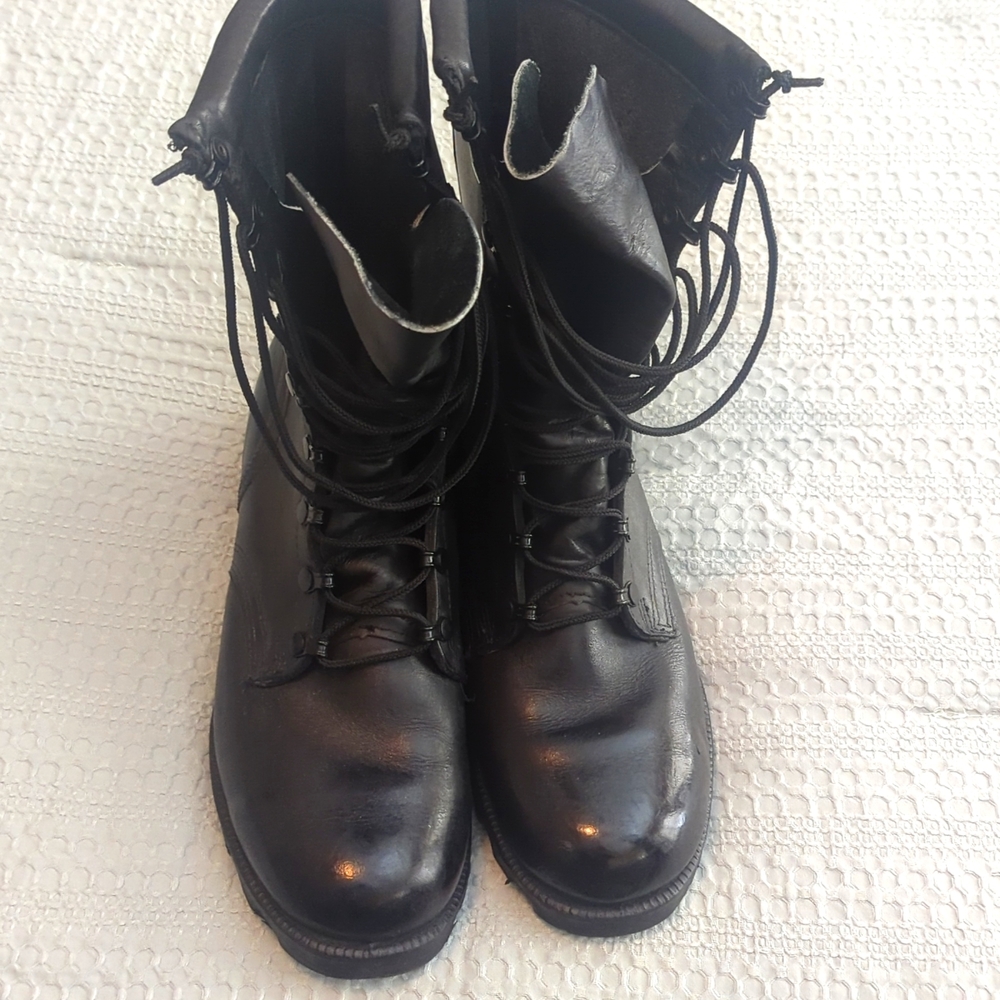 All leather combat "leg" boots